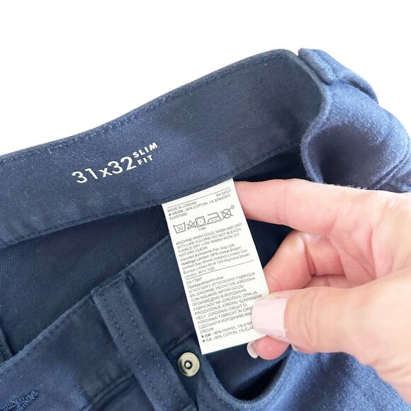 Banana Republic Traveler Navy Blue Slim Fit Jeans Sz 31x32 - Picture 3 of 5